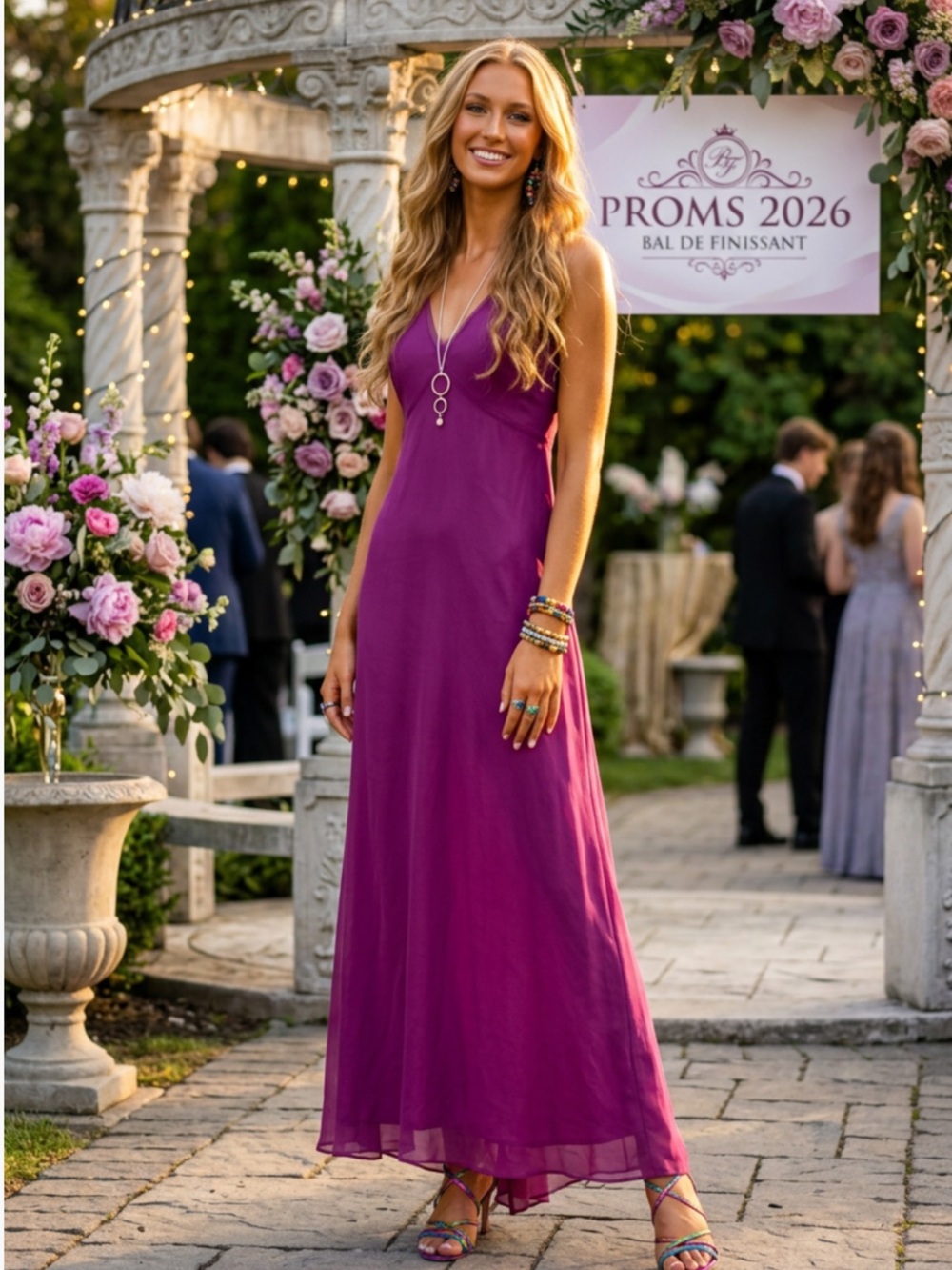 Beautiful fuchsia dress size small💜💜💜💜